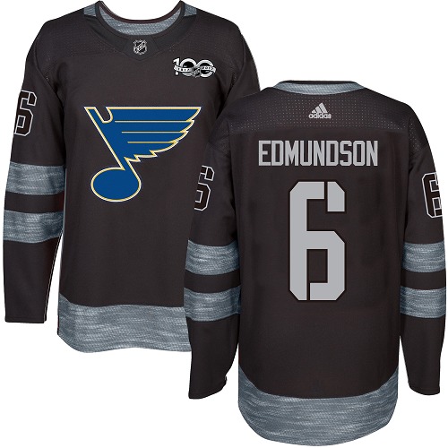 Joel Edmundson Authentic St. Louis Blues 1917-2017 100th Anniversary #6 Black Jersey Joel Edmundson Authentic St. Louis Blues 1917-2017 100th Anniversary #6 Black Jersey