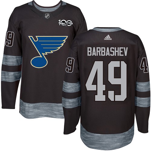 Ivan Barbashev Authentic St. Louis Blues 1917-2017 100th Anniversary #49 Black Jersey Ivan Barbashev Authentic St. Louis Blues 1917-2017 100th Anniversary #49 Black Jersey
