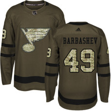Ivan Barbashev Premier St. Louis Blues #49 Green Salute to Service Jersey