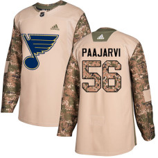 Youth Magnus Paajarvi Authentic St. Louis Blues #56 Camo Veterans Day Practice Jersey