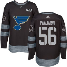 Magnus Paajarvi Premier St. Louis Blues 1917-2017 100th Anniversary #56 Black Jersey