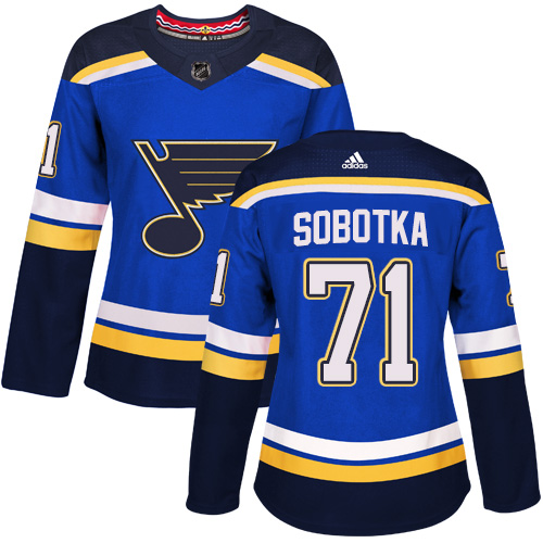 Women's Vladimir Sobotka Authentic St. Louis Blues #71 Royal Blue Home Jersey Women's Vladimir Sobotka Authentic St. Louis Blues #71 Royal Blue Home Jersey