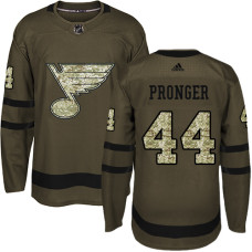 Chris Pronger Authentic St. Louis Blues #44 Green Salute to Service Jersey