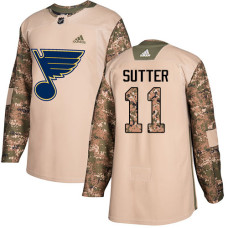 Brian Sutter Authentic St. Louis Blues #11 Camo Veterans Day Practice Jersey