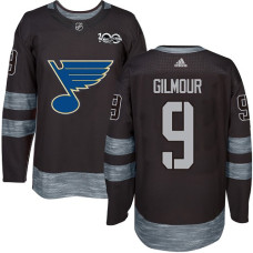 Doug Gilmour Premier St. Louis Blues 1917-2017 100th Anniversary #9 Black Jersey