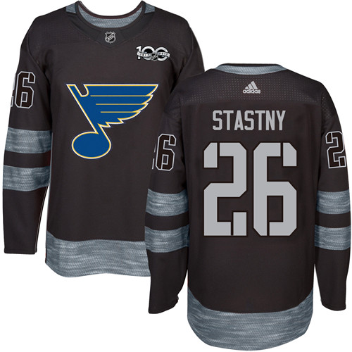 Paul Stastny Authentic St. Louis Blues 1917-2017 100th Anniversary #26 Black Jersey Paul Stastny Authentic St. Louis Blues 1917-2017 100th Anniversary #26 Black Jersey