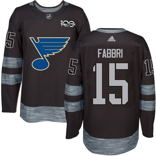 Robby Fabbri Authentic St. Louis Blues 1917-2017 100th Anniversary #15 Black Jersey Robby Fabbri Authentic St. Louis Blues 1917-2017 100th Anniversary #15 Black Jersey