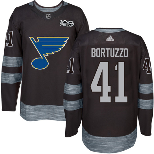 Robert Bortuzzo Premier St. Louis Blues 1917-2017 100th Anniversary #41 Black Jersey Robert Bortuzzo Premier St. Louis Blues 1917-2017 100th Anniversary #41 Black Jersey