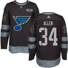 Jake Allen Authentic St. Louis Blues 1917-2017 100th Anniversary #34 Black Jersey