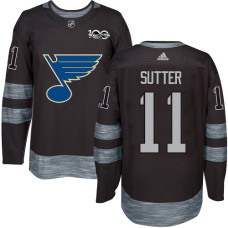 Brian Sutter Premier St. Louis Blues 1917-2017 100th Anniversary #11 Black Jersey