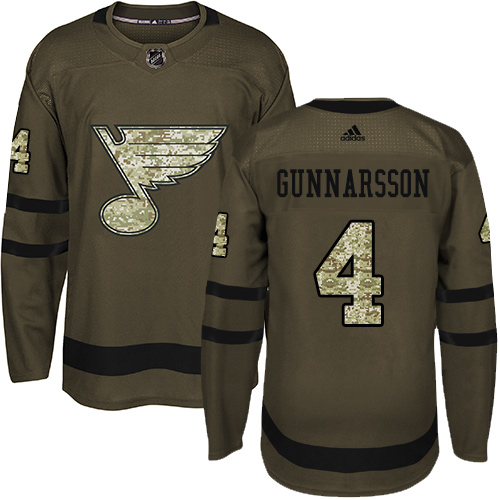 Carl Gunnarsson Authentic St. Louis Blues #4 Green Salute to Service Jersey Carl Gunnarsson Authentic St. Louis Blues #4 Green Salute to Service Jersey