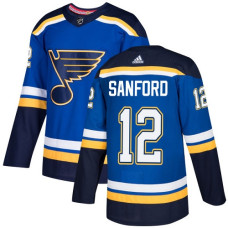Youth Zach Sanford Authentic St. Louis Blues #12 Royal Blue Home Jersey