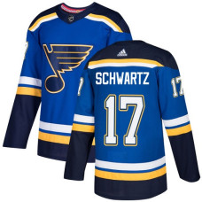 Youth Jaden Schwartz Authentic St. Louis Blues #17 Royal Blue Home Jersey
