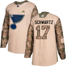 Youth Jaden Schwartz Authentic St. Louis Blues #17 Camo Veterans Day Practice Jersey