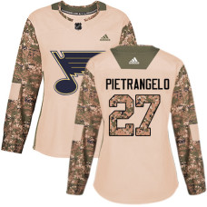 Women's Alex Pietrangelo Authentic St. Louis Blues #27 Camo Veterans Day Practice Jersey