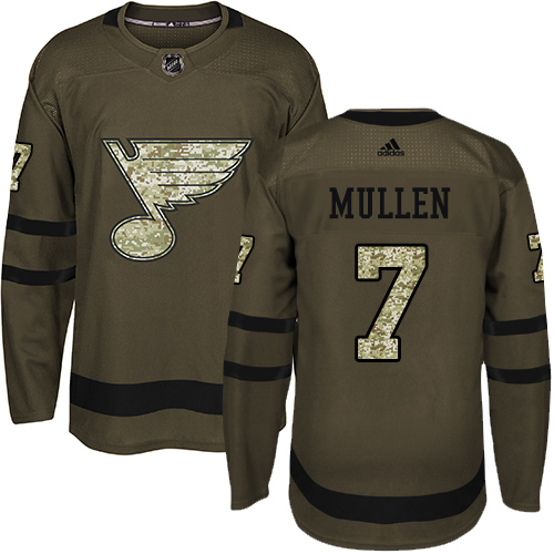 Youth Joe Mullen Authentic St. Louis Blues #7 Green Salute to Service Jersey Youth Joe Mullen Authentic St. Louis Blues #7 Green Salute to Service Jersey