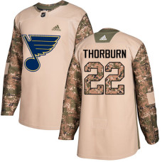 Youth Chris Thorburn Authentic St. Louis Blues #22 Camo Veterans Day Practice Jersey