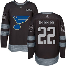 Chris Thorburn Authentic St. Louis Blues 1917-2017 100th Anniversary #22 Black Jersey