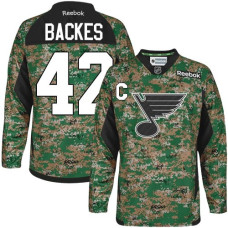 David Backes St. Louis Blues Premier Veterans Day Practice Camo Jersey