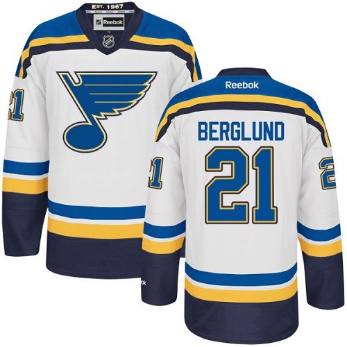 Kid's St. Louis Blues Patrik Berglund Premier Away White Jersey Kid's St. Louis Blues Patrik Berglund Premier Away White Jersey