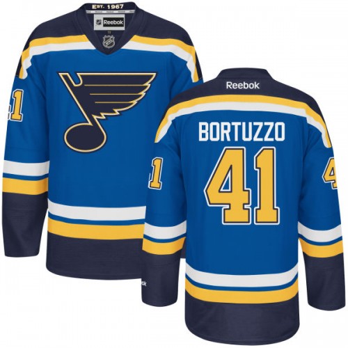 Kid's St. Louis Blues Robert Bortuzzo Premier Home Navy Blue Jersey