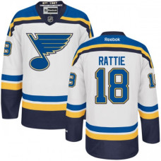 Kid's St. Louis Blues Ty Rattie Authentic Away White Jersey